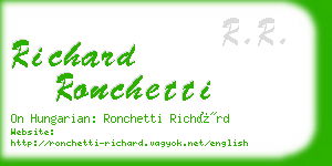 richard ronchetti business card